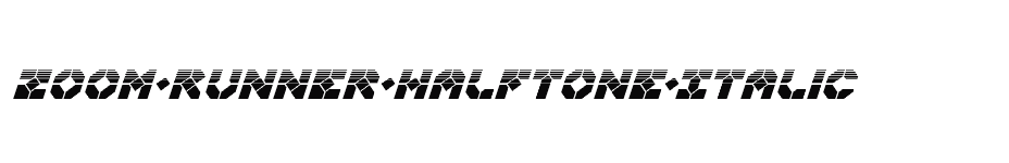 font Zoom-Runner-Halftone-Italic download