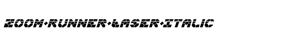 font Zoom-Runner-Laser-Italic download