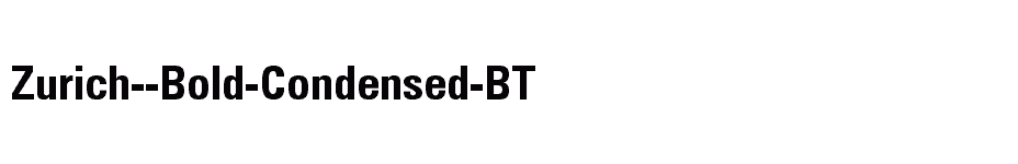 font Zurich--Bold-Condensed-BT download