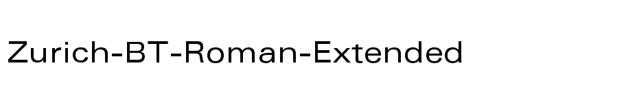 font Zurich-BT-Roman-Extended download