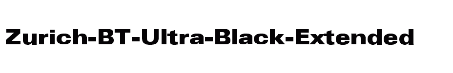 font Zurich-BT-Ultra-Black-Extended download