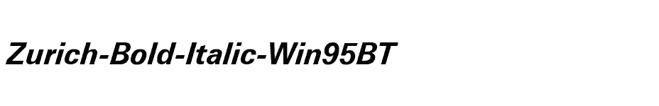 font Zurich-Bold-Italic-Win95BT download