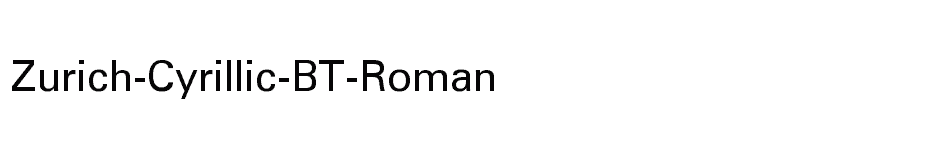 font Zurich-Cyrillic-BT-Roman download