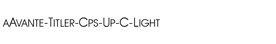 font aAvante-Titler-Cps-Up-C-Light download