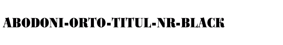 font aBodoni-Orto-Titul-Nr-Black download