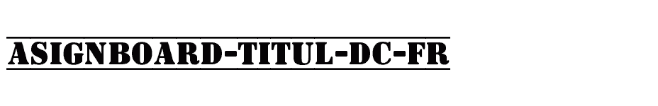 font aSignboard-Titul-Dc-Fr download