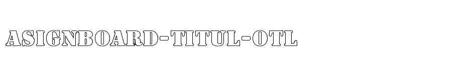 font aSignboard-Titul-Otl download