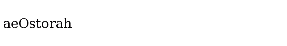 font aeOstorah download