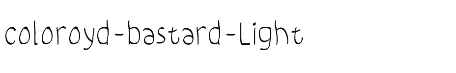 font coloroyd-bastard-Light download