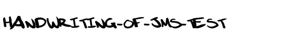 font handwriting-of-JMS-test download