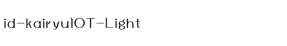 font id-kairyu1OT-Light download