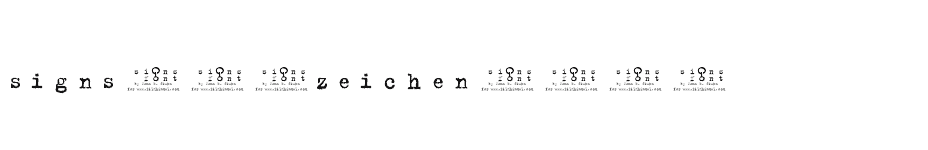 font signs---zeichen-2.0 download