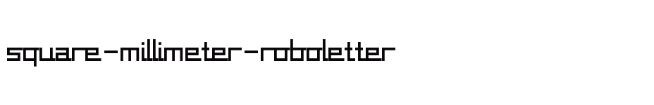 font square-millimeter-roboletter download